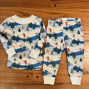 2T 100% organic cotton Hanna Andersson holiday PJ set